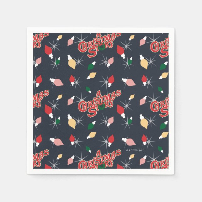 Servilleta De Papel A Christmas Story | Christmas Lights Pattern (Anverso)