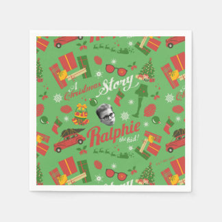 Servilleta De Papel A Christmas Story Green Icon Pattern