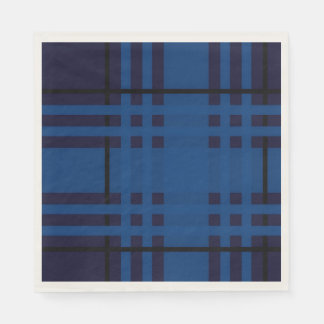 Servilleta de papel a cuadros Plaid Jewel azul