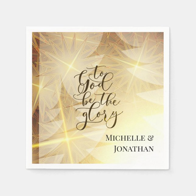 Servilleta De Papel A Dios sean los Navidades de la gloria estrellas d (Anverso)