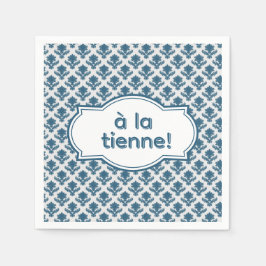 Servilleta De Papel À la Tienne! Elegant French Tapestry Blue White