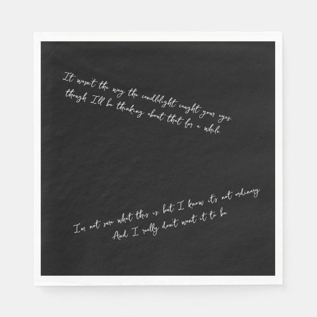 Servilleta De Papel A Letter Few Days After a First Date (Anverso)