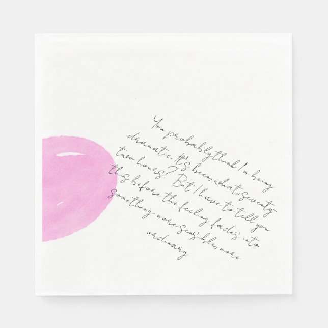 Servilleta De Papel A Letter Few Days After a First Date (Anverso)