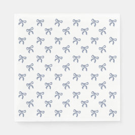 Servilleta De Papel A Little Blue Jean Baby Blue Coquette Bow