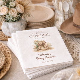 Servilleta De Papel A Little Cowgirl Western Theme Baby Shower