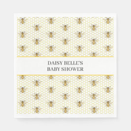 Servilleta De Papel A little Honey Is On The Way Baby Shower Napkins