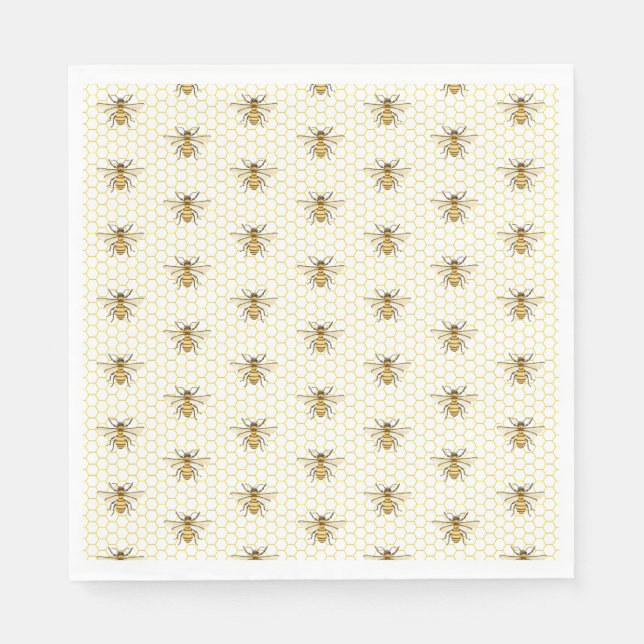 Servilleta De Papel A little Honey Is On The Way Baby Shower Napkins (Anverso)