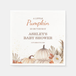 Servilleta De Papel A Little Pumpkin, Fall Baby Shower Boho