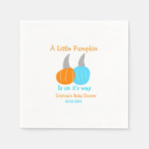 A little pumpkin is on it's way baby shower orange