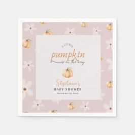 Servilleta De Papel A Little Pumpkin Is On The Way Fall Baby Shower 