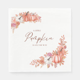 Servilleta De Papel A Little Pumpkin Is On the Way Paper Napkin