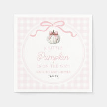 A Little Pumpkin Pink Bow Fall Baby Shower