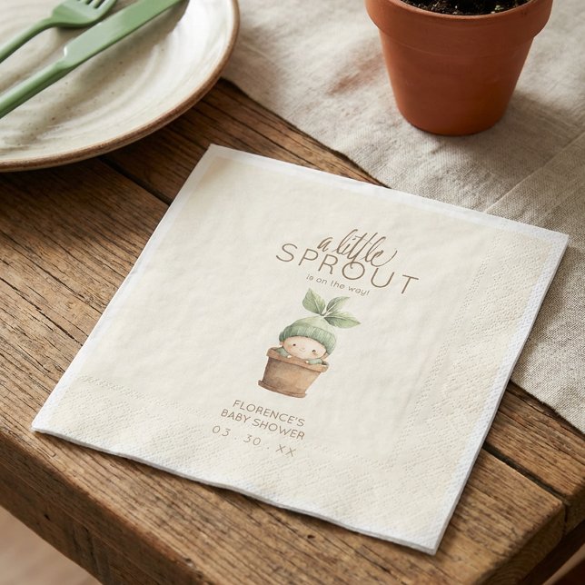Servilleta De Papel A Little Sprout Baby Shower (Subido por el creador)