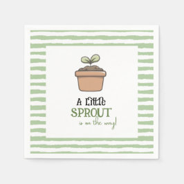 Servilleta De Papel A Little Sprout on the Way Baby Shower Napkins