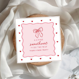 Servilleta De Papel A Little Sweetheart Valentine's Baby Shower