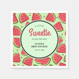 Servilleta De Papel A Little Sweetie Summer Watermelon Baby Shower