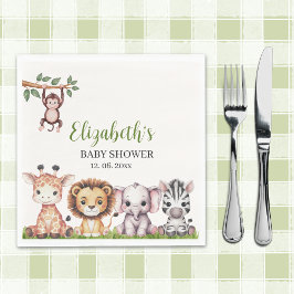 Servilleta De Papel A Little Wild One is On the Way - Baby shower boy