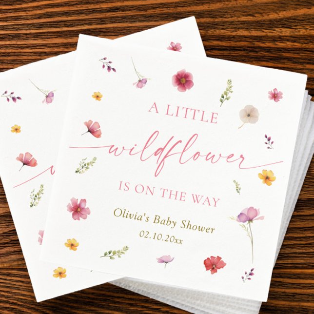 Servilleta De Papel A Little Wildflower Baby Shower  (Subido por el creador)