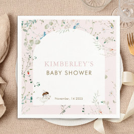 Servilleta De Papel A little Wildflower Wild Flower Baby Shower