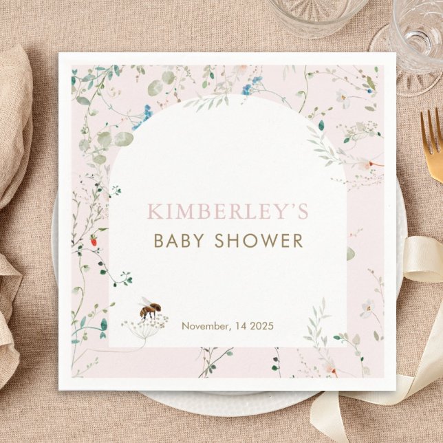 Servilleta De Papel A little Wildflower Wild Flower Baby Shower (Subido por el creador)