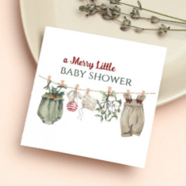 Servilleta De Papel A Merry Little Girl Baby Shower Christmas Clothes