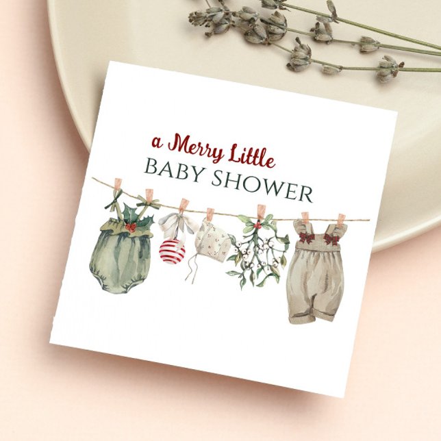 Servilleta De Papel A Merry Little Girl Baby Shower Christmas Clothes (Subido por el creador)
