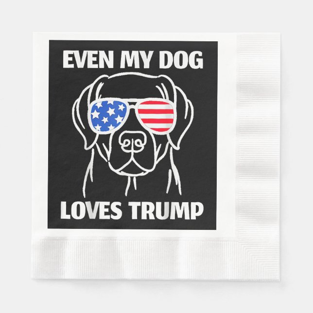 Servilleta De Papel A mi perro le encanta Trump (Anverso)