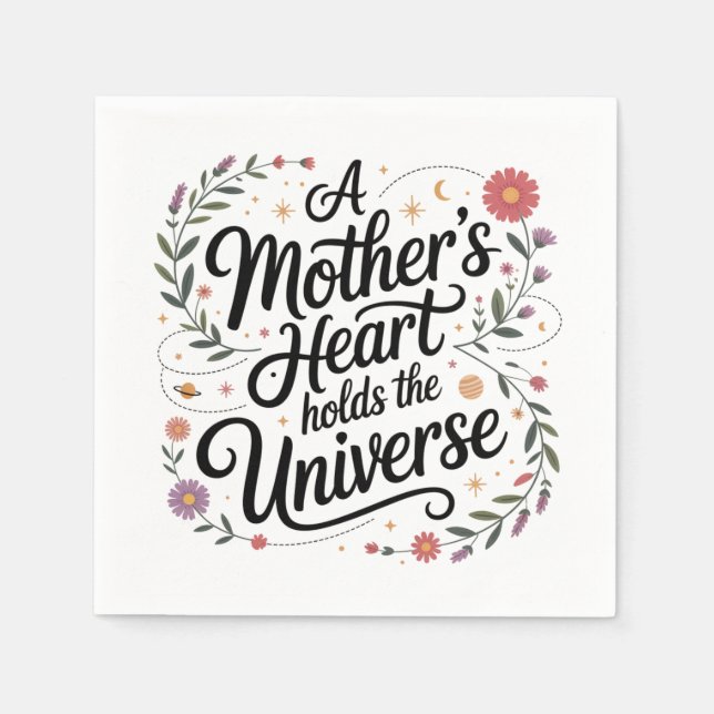 Servilleta De Papel A Mother's Heart Holds The Universe (Anverso)