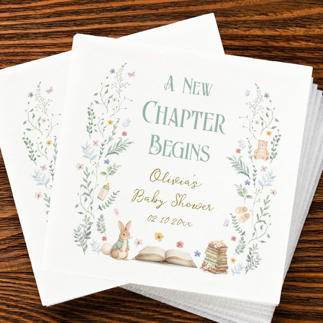 Servilleta De Papel A New Chapter Baby Shower (Subido por el creador)