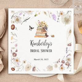 Servilleta De Papel A New Chapter Baby Shower Storybook Wildflower