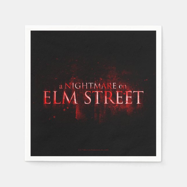 Servilleta De Papel A Nightmare on Elm Street | Bloody Text (Anverso)