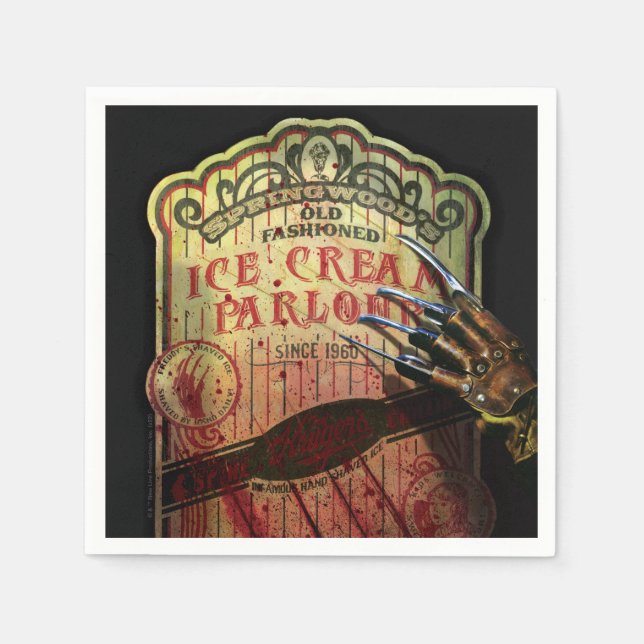 Servilleta De Papel A Nightmare on Elm Street | Springwood's Ice Cream (Anverso)