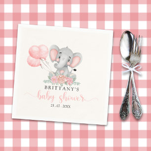 Servilleta De Papel A Sweet Little Girl is on her Way Baby shower