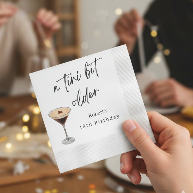 Servilleta De Papel A Tini Bit Older 18th Birthday Party Napkins (Subido por el creador)