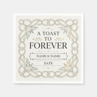 Servilleta De Papel A Toast to Forever Romantic Marriage Proposal