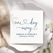 A un día de distancia Boda ensayar las servilletas