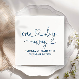 Servilleta De Papel A un día de distancia Boda ensayar las servilletas