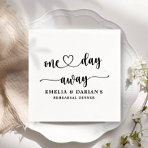 A un día de distancia Boda ensayar las servilletas