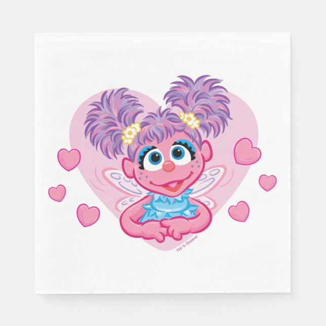 Servilleta De Papel Abby Cadabby Valentine Hearts Graphic (Anverso)
