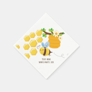 Servilleta De Papel abeja, abeja miel, peine de miel, abeja de burbuja