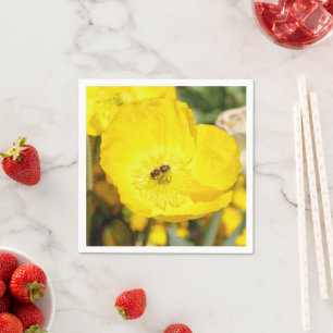 Servilleta De Papel Abeja bañada en amarillo 