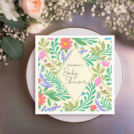 Servilleta De Papel Abeja de miel, galimatías, mariposa, libélula y fl