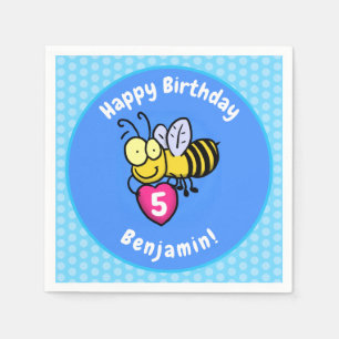 Servilleta De Papel Abeja graciosa y linda con ilustracion personaliza