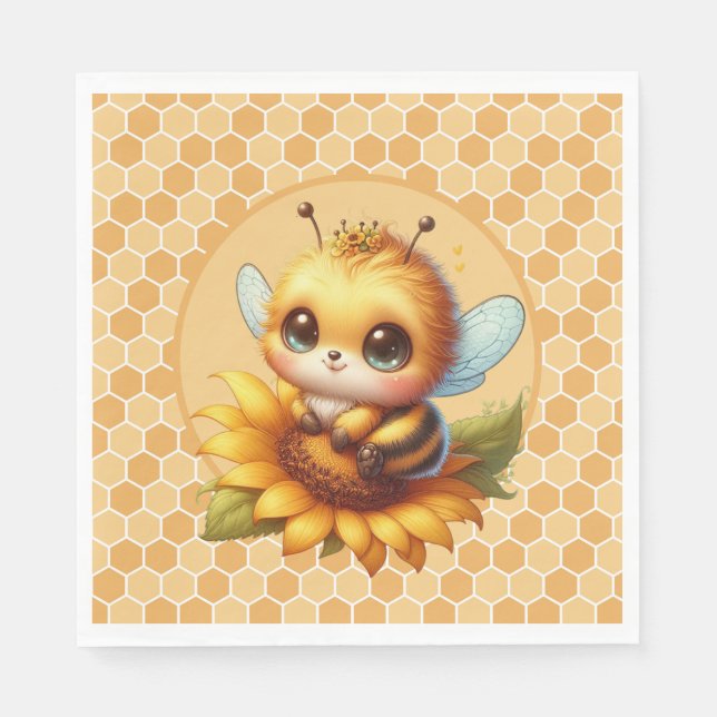 Servilleta De Papel Abeja Melífera  (Anverso)