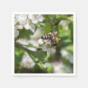 Servilleta De Papel Abeja recoge polen