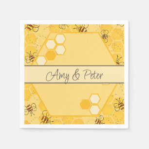 Servilleta De Papel Abeja Zumbando Abejas de Miel Lindas 