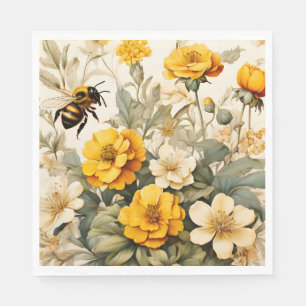 Servilleta De Papel Abejas de miel de época en productos botánicos