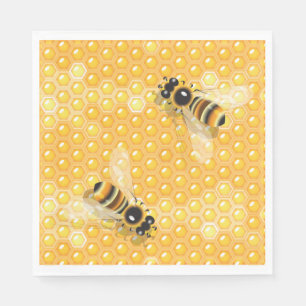 Servilleta De Papel Abejas En Cuadros De Papel De Honeypets