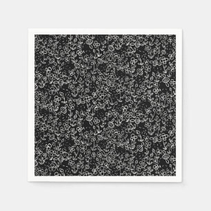 Servilleta De Papel Abejas en el jardín en Blanco y Negro