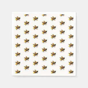 Servilleta De Papel Abejas que recolectan néctar y polen